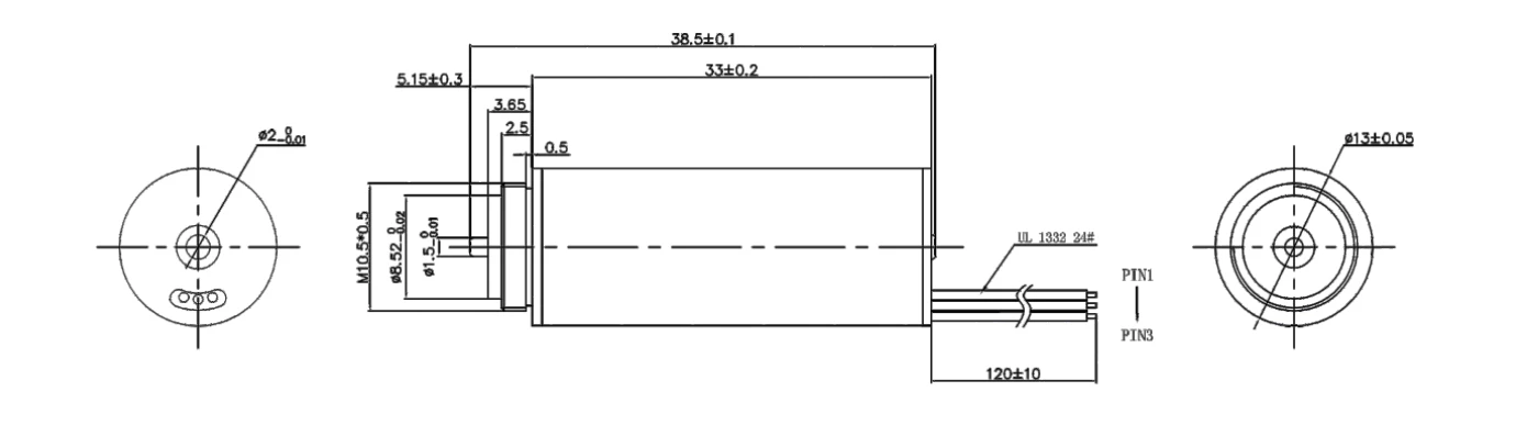 VEC-1336 Coreless motor design VEC-1336 Coreless motor design